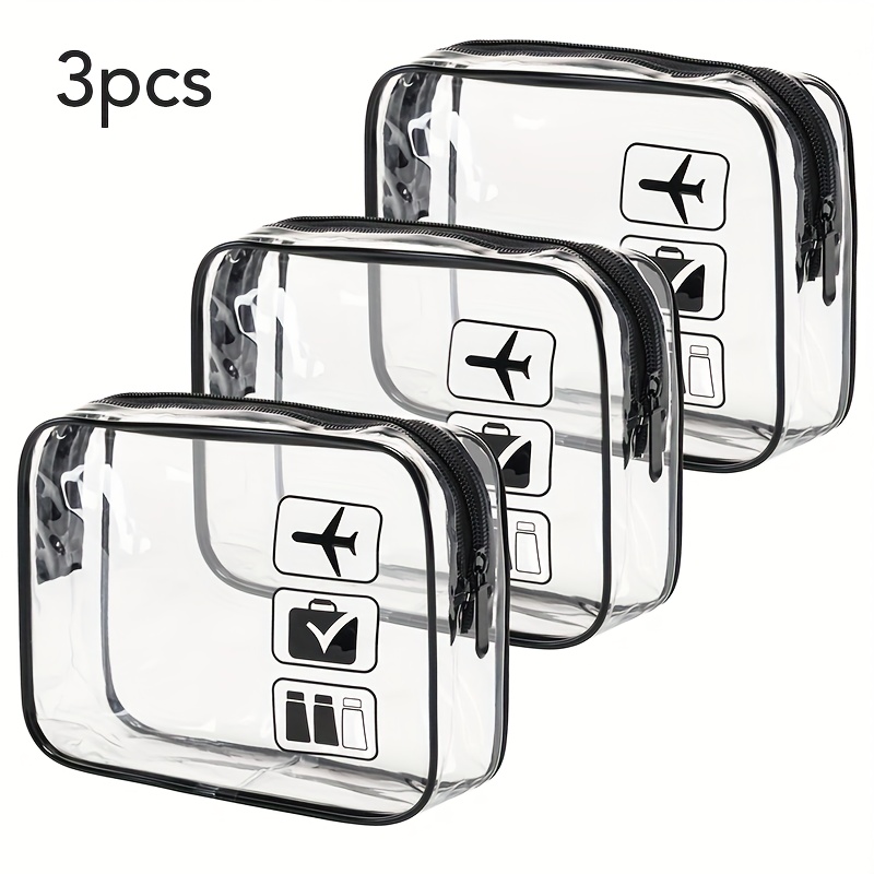 Toiletry Bag Tsa - Kosmetyczka 3 szt. przezroczyste kosmetyczki do