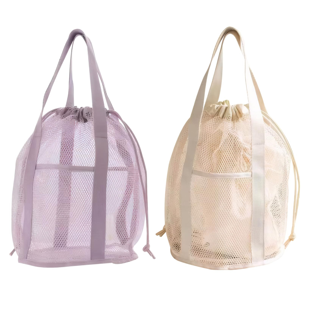 Travel Accessories Bag - Podróżna kosmetyczka z siatki, ażurowa, składana,