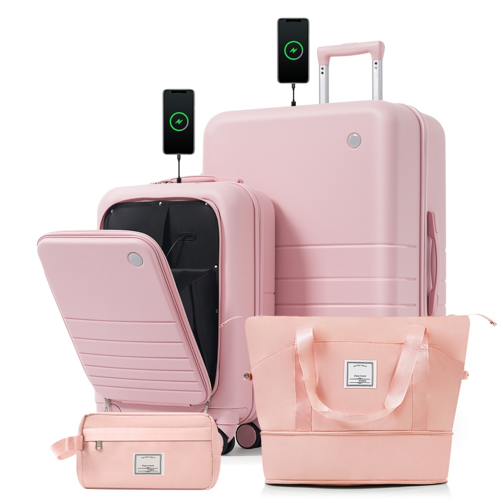 Toiletry Bag Tsa - 4-częściowy zestaw walizek z portami USB