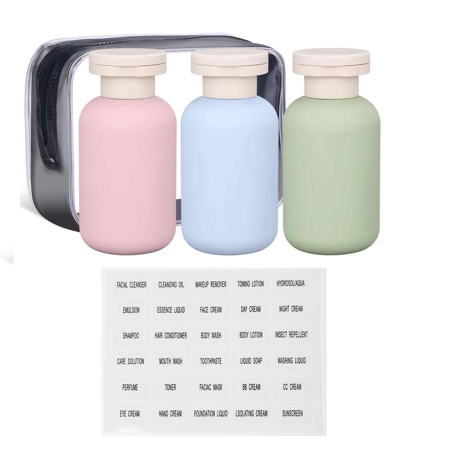 Toiletry Bag Tsa - Butelka podróżna na kosmetyki 3,4 oz,