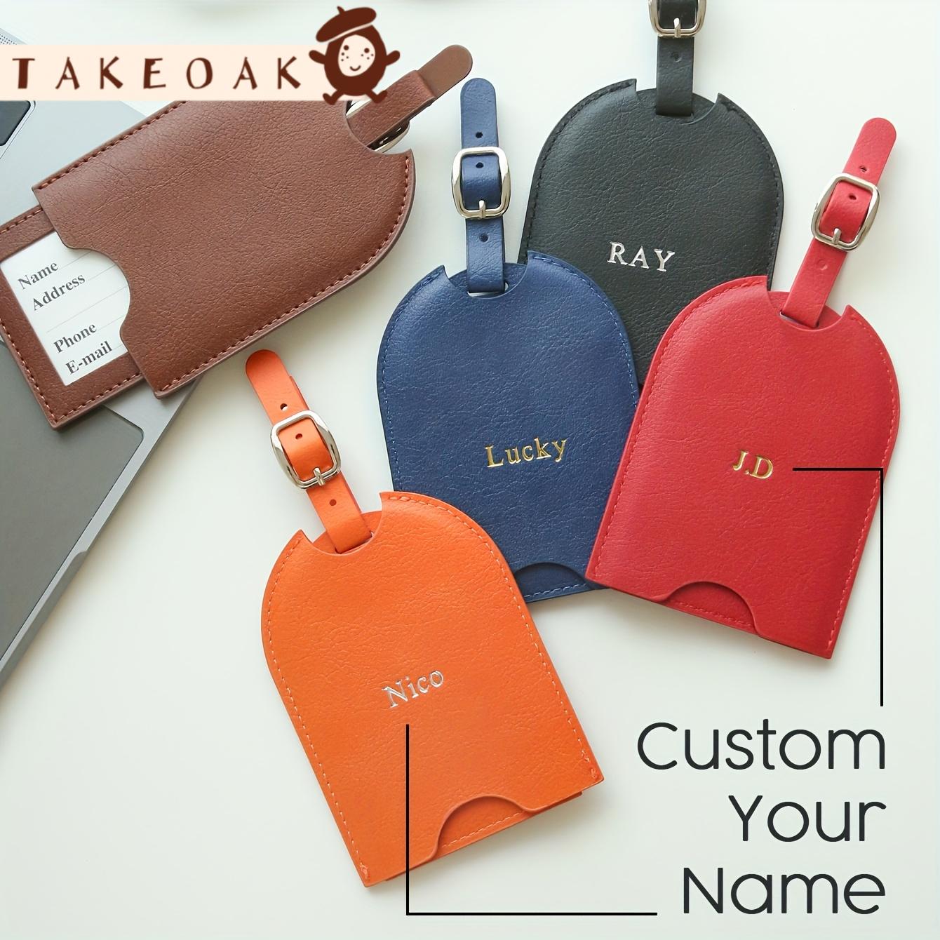 Travel Accessories Overseas - Personalizowana zawieszka do bagażu ze skóry