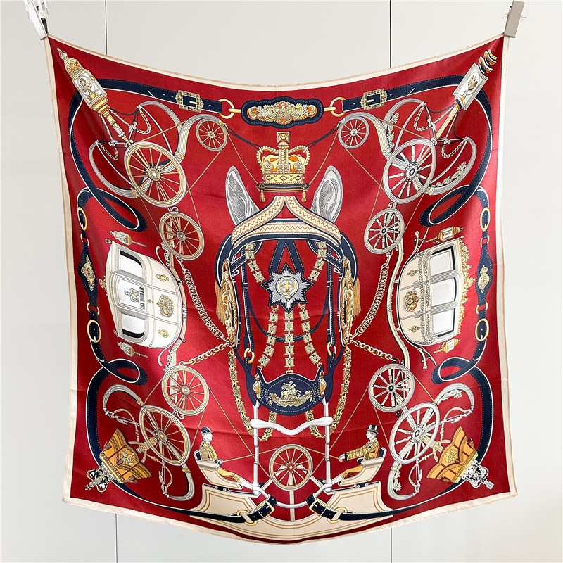 Travel Accessories Gifts - Miękka jedwabna apaszka damska 12MM 90CM