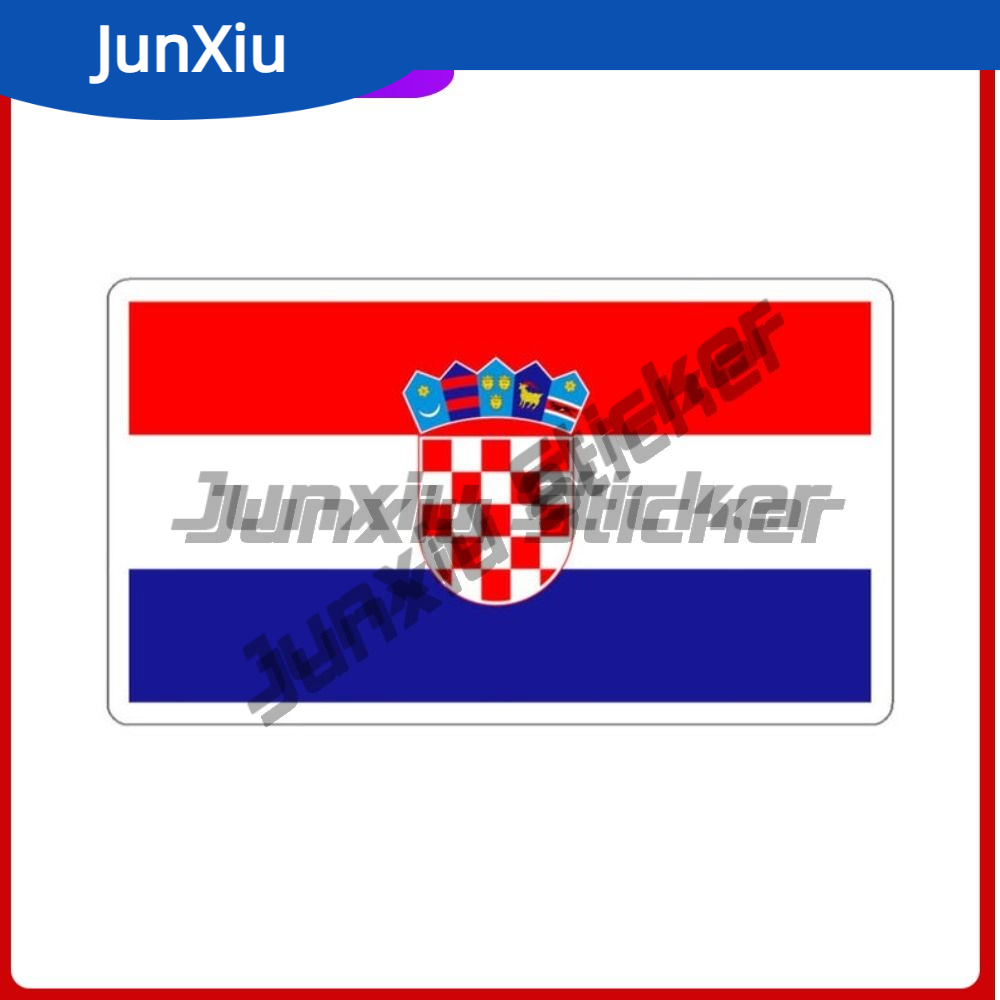 Travel Accessories Gifts - Naklejka podróżnicza z flagą Chorwacji, pamiątka