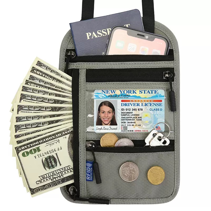 Travel Accessories Overseas - Torba na paszport RFID do podróży
