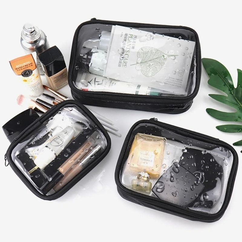 Toiletry Bag Tsa - Damska przezroczysta kosmetyczka, wodoodporna kosmetyczka, kosmetyczka