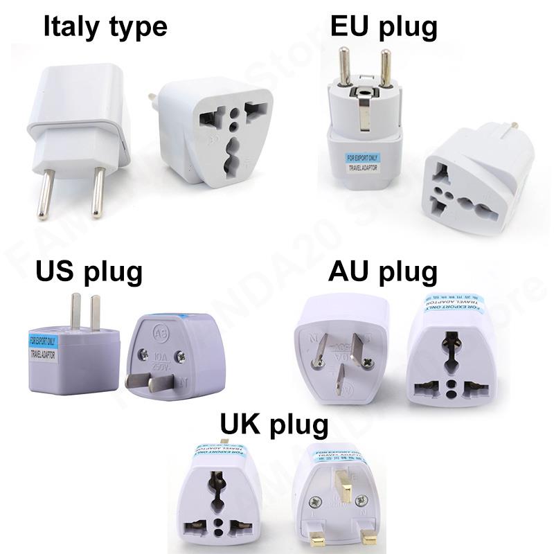 Travel Accessories Europe - Uniwersalny adapter wtyczki US/UK/AU/DE/Włochy, adapter z
