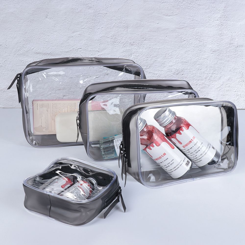 Toiletry Bag Tsa - Ochrona środowiska PVC przezroczysty zamek błyskawiczny
