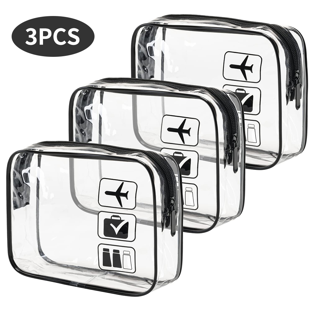 Toiletry Bag Tsa - Kosmetyczka 3 szt. przezroczyste kosmetyczki do
