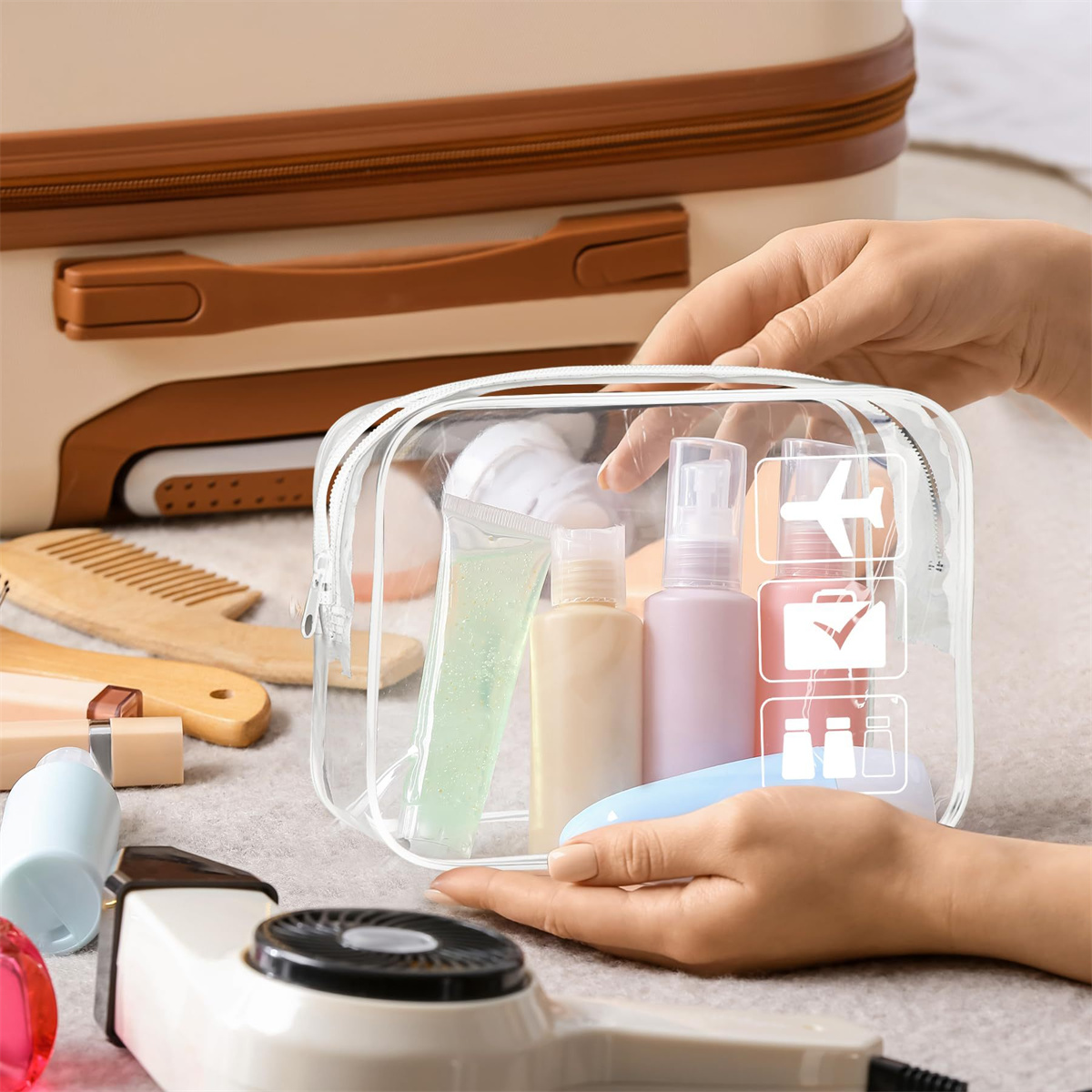 1 szt. Przezroczysta kosmetycz – Toiletry Bag Tsa recenzja i cena
