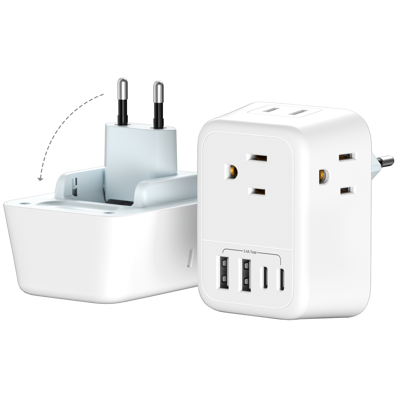 1PC Adapter wtyczki z USA do U – Travel Accessories Europe recenzja i cena