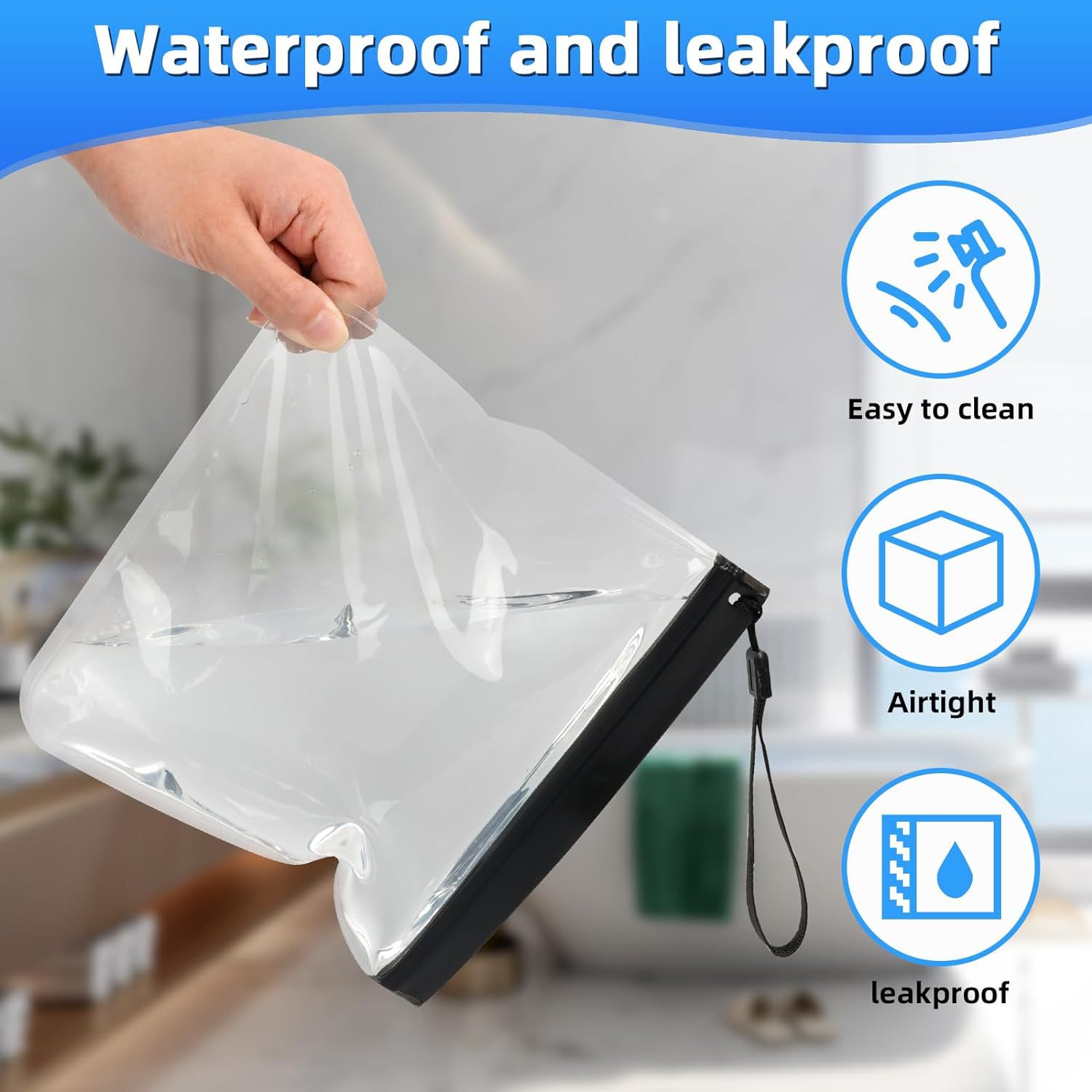 2 szt. Przezroczysta kosmetycz – Toiletry Bag Tsa recenzja i cena