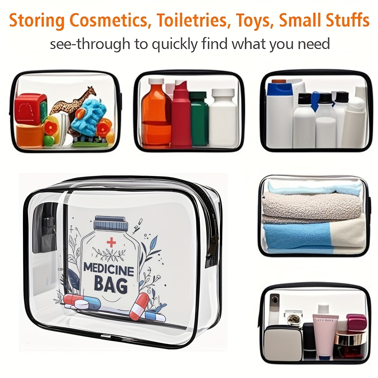 1 szt. Przezroczysta kosmetycz – Toiletry Bag Tsa recenzja i cena