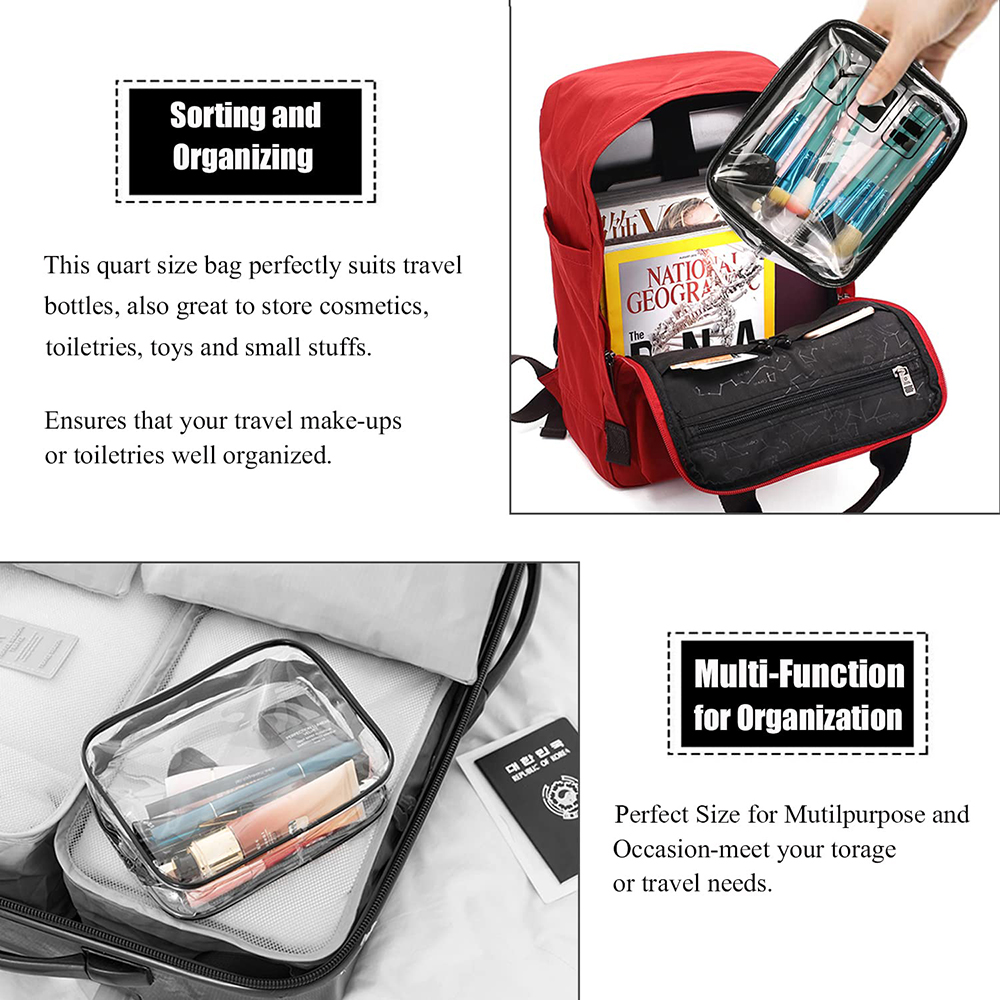 Kosmetyczka 3 szt. przezroczys – Toiletry Bag Tsa recenzja i cena